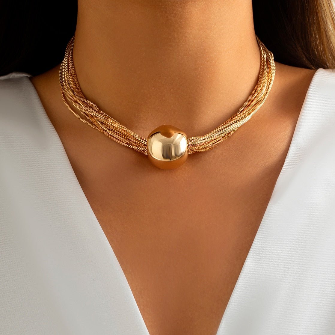 Colar Choker Bola Grande